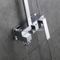 Modern bathroom chrome bathtub rain shower column faucet